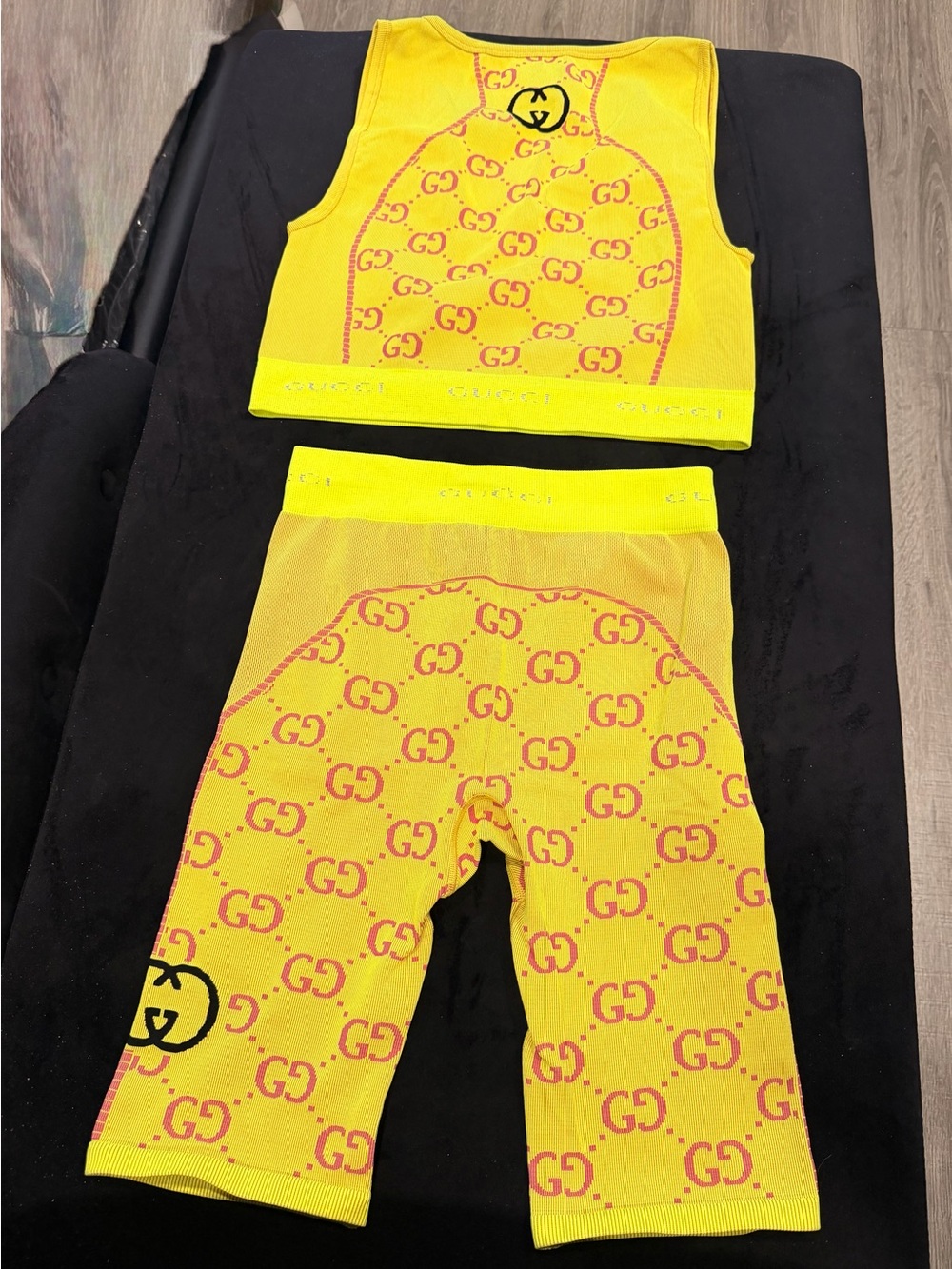 Gucci Yellow and Pink Logo Active set - will sell separately if need be NWOT - Picture 2 of 3